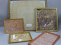 Ten Framed Continental Printed Embroidered and Lace Textile Fragments