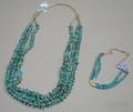 Southwest Turquoise DoubleStrand Necklace and TripleStrand Bracelet