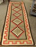 Red Beige Gray and Tan Saddle Blanket
