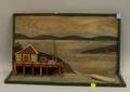 American School 20th Century Vinalhaven  A Maine Landscape Diorama