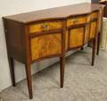 Federalstyle Inlaid Mahogany and Mahogany Veneer Serpentine Sideboard