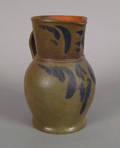 Virginia blue decorated stoneware pitcher 19th c