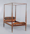 Pennsylvania painted tester bed 19th c