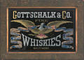 Baltimore reverse painted trade sign for Gottschalk  Co Whiskies