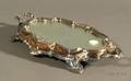 Diminutive French Louis XVstyle Silverplate Mirrored Plateau