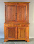 Pine and cherry stepback cupboard