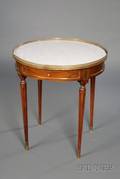 Louis XVI Style Brassmounted and Marbletop Bouillotte Table