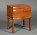 Victorian Brassbound Camphor Wood Box on Stand