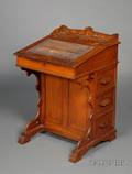 Victorian Walnut Davenport Desk