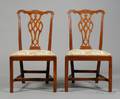 Pair of George III Carved Mahogany Side Chairs