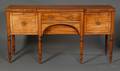 English Late Regency Ebony and Boxwoodinlaid Mahogany Sideboard