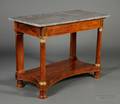 Louis XVI Brassmounted Mahogany and MarbleTop Console Table