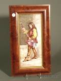 Handpainted Earthenware Plaque of Cavalier