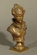 Joseph Charles de Blezer French b 1868 Bronze Portrait Bust of Queen Mary