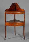 Victorian Stringinlaid Mahogany Corner Chamberstand