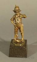 Bronze Figure of a Boy and Duck