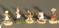 Five Miniature Porcelain Character Figurines