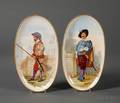 Pair of Handpainted Earthenware Plaques