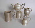 Group of English pewter to include tankard