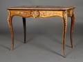 Louis XV Style Ormolumounted Kingwood and Paint Decorated Writing Table