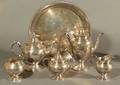 Five Piece Gorham Sterling Tea and Coffee Service with Associated Salver