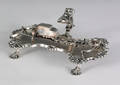 English silver snuffer and undertray ca 17661767 and 17511752
