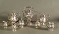 Eight Piece Fisher Handchased Sterling Tea and Coffee Service