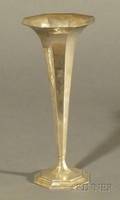 Tiffany  Co Weighted Sterling Trumpet Vase