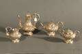 S Kirk  Son Co Four Piece Sterling Repousse Tea and Coffee Set