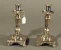 Pair of Tiffany  Co Silver Soldered Candlesticks
