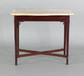 New England Chippendale mahogany slab table ca 1780