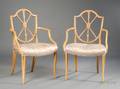 Pair of Georgianstyle Painted Open Armchairs