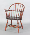 English windsor style oak armchair ca 1860