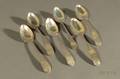 Eleven Federal Coin Silver Tablespoons