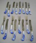 Blue  White Delft Pistol Handled Flatware