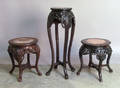 Three Chinese marble top stands
