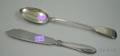 Georg Jensen Sterling Silver Handled Serving Knife and Continential Sterling Silver Spoon