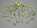 Approximately Twenty Sterling and Silver Plated Souvenir Spoons