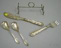 Sterling Silver TwoPiece Serving Set and a Pair of 800 Continental Spoons