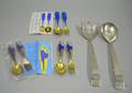 Danish Modern Collectible Spoons and Two Modern Silver Plated Servers