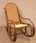 Thonetstyle Caned Bentwood Rocking Armchair