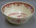 Wedgwood Red and White Transfer Harvard Tercentenary Ceramic Punch Bowl