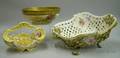 Two Assorted Decorated Ceramic Baskets and a Bowl