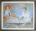 Oil on canvas impressionist scene signed J Ross