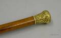 Victorian Presentation Wooden Walking Stick with Engraved Gold Plated Handle