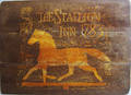 Modern painted trade sign for the Stallion Inn