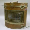 P Galloway Limited Leith Copper and Colorless Molded Glass Ships Lantern