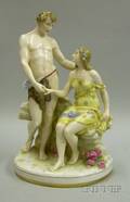 Continental Handpainted Porcelain Figural Group