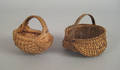 Two miniature splint baskets 19th c