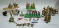 Two Small Sets of German and Italian Handpainted Composition Toy Soldiers and a Group of Approximately Thirty